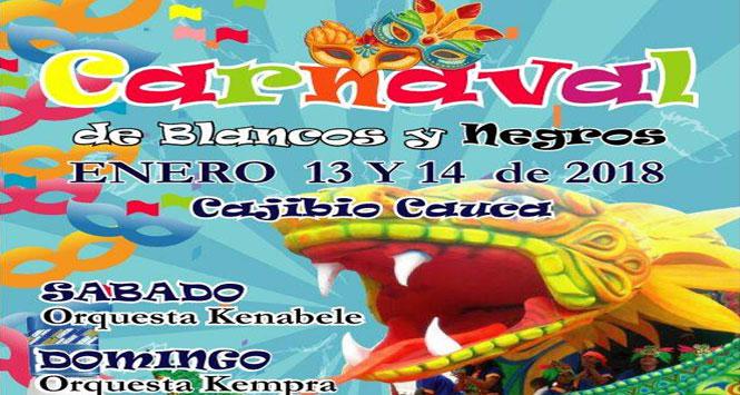 Carnaval Blancos y Negros 2018 en Cajibio, Cauca