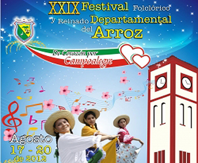 Festival Folclórico y Reinado Departamental del Arroz en Campoalegre