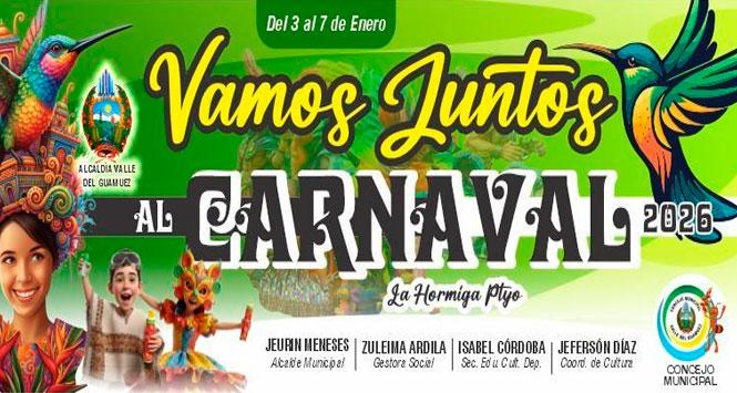 Carnaval 2026 en Valle del Guamuez, Putumayo