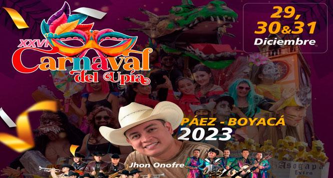 Carnaval del Upía 2023 en Paéz, Boyacá
