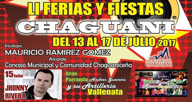 Ferias y Fiestas 2017 en Chaguaní, Cundinamarca