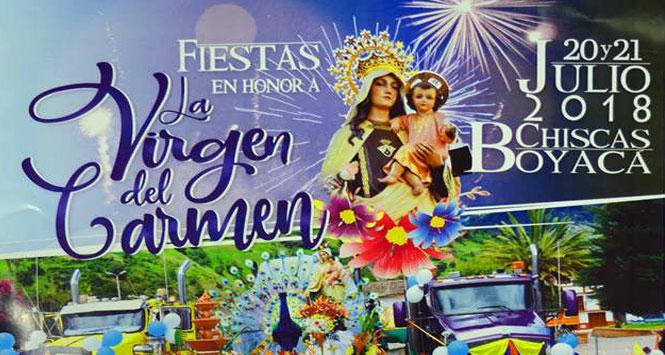 Fiestas Virgen del Carmen 2018 en Chiscas, Boyacá