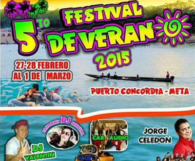 Festival de Verano 2015 en Puerto Concordia, Meta
