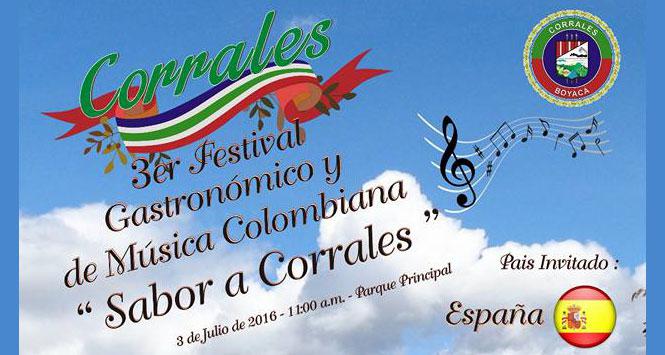 Festival Gastronómico y de Música Colombiana 2016 en Corrales, Boyacá