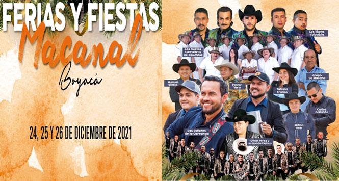 Ferias y Fiestas 2021 en Macanal, Boyacá