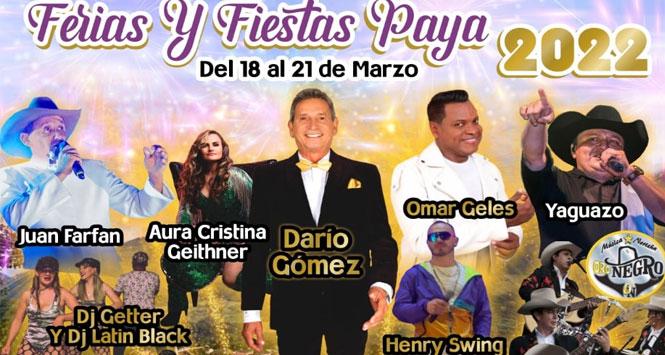 Ferias y Fiestas 2022 en Paya, Boyacá