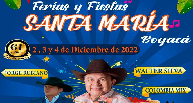 Ferias y Fiestas 2022 en Santa María, Boyacá