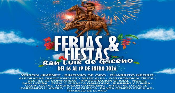 Ferias y Fiestas 2026 en San Luis de Gaceno, Boyacá