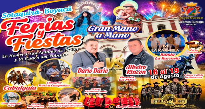 Ferias y Fiestas Patronales 2024 en Sotaquirá, Boyacá Ferias y Fiestas Patronales 2024 en Sotaquirá, Boyacá