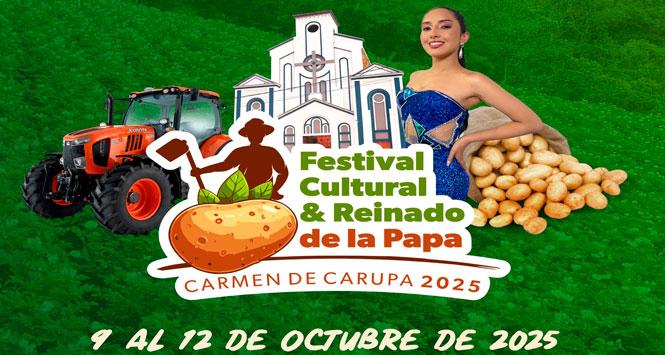 Festival Cultural y Reinado de la Papa 2025 en Carmen de Carupa, Cundinamarca