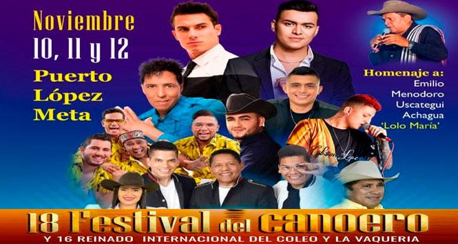 Festival del Canoero 2023 en Puerto López, Meta