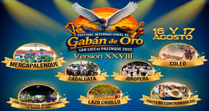 Festival Internacional El Gabán de Oro 2025 en San Luis de Palenque, Casanare