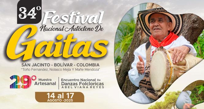 Festival Nacional Autóctono de Gaitas 2025 San Jacinto, Bolívar