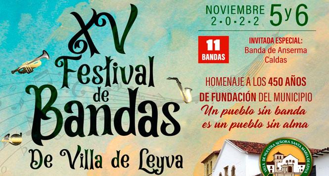 Festival Nacional de Bandas 2022 en Villa de Leyva, Boyacá