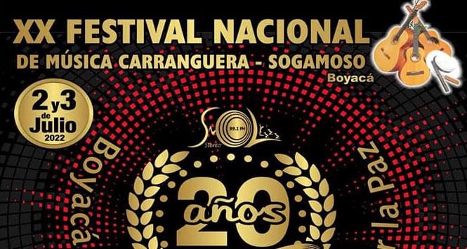 Festival Nacional de Música Carranguera 2022 en Sogamoso, Boyacá