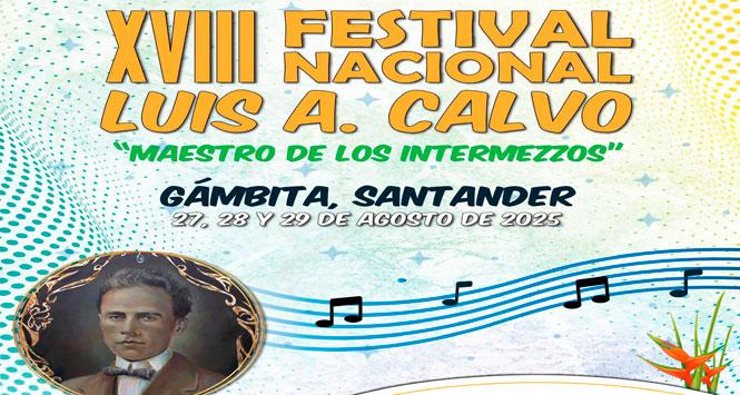 Festival Nacional Luis A. Calvo 2025 en Gámbita, Santander