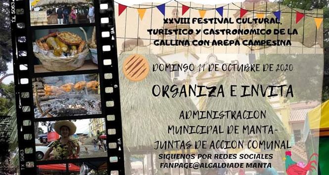 Festival Turístico y Gastronómico de la Gallina con Arepa campesina 2020 en Manta, Cundinamarca.