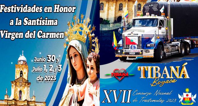 Festividades y Concurso Nacional de Tractomulas 2023 en Tibaná, Boyacá