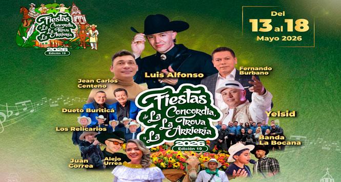 Fiestas de la Concordia, la Trova y la Arriería 2026 en Concordia, Antioquia