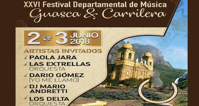 Festival Departamental de Música Guasca y Carrilera 2018 en Machetá, Cundinamarca