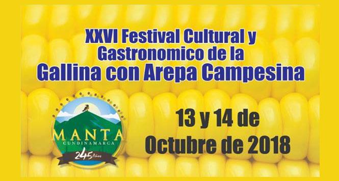 Festival Cultural y Gastronómico de la Gallina con Arepa Campesina 2018 en Manta, Cundinamarca