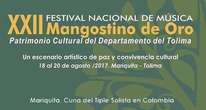 Festival Nacional de Música Mangostino de Oro 2017 en Mariquita, Tolima
