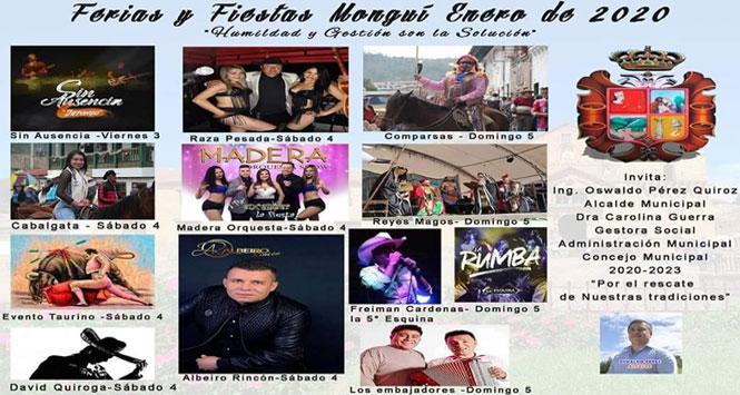 Ferias y Fiestas 2020 en Monguí, Boyacá