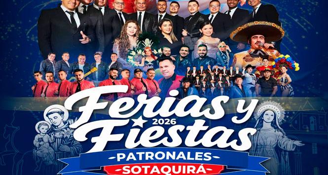 Programación Ferias y Fiestas Patronales 2026 en Sotaquirá