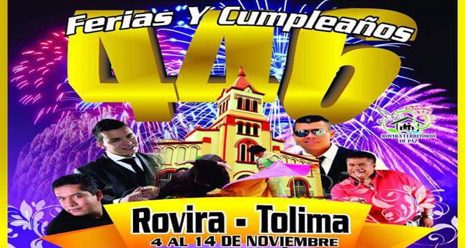 Ferias y Aniversario 2016 en Rovira, Tolima