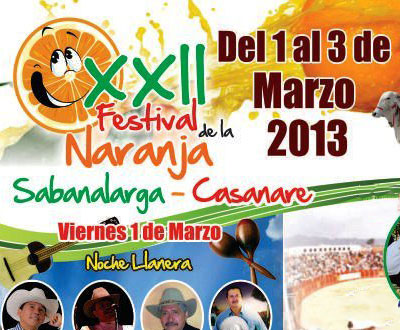 Festival de la Naranja en Sabanalarga, Casanare