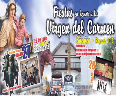Fiestas de la Virgen del Carmen en Sáchica, Boyacá