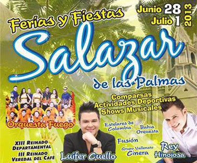 Ferias y Fiestas en Salazar de Las Palmas, Norte de Santander