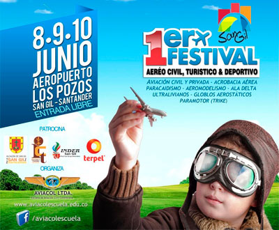 Festival Aéreo Civil y Deportivo en San Gil