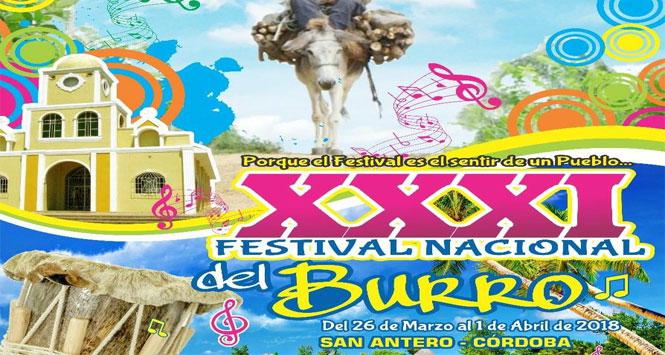 Festival Nacional del Burro 2018 en San Antero, Córdoba