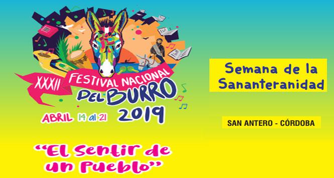 Festival Nacional del Burro 2019 en San Antero, Córdoba