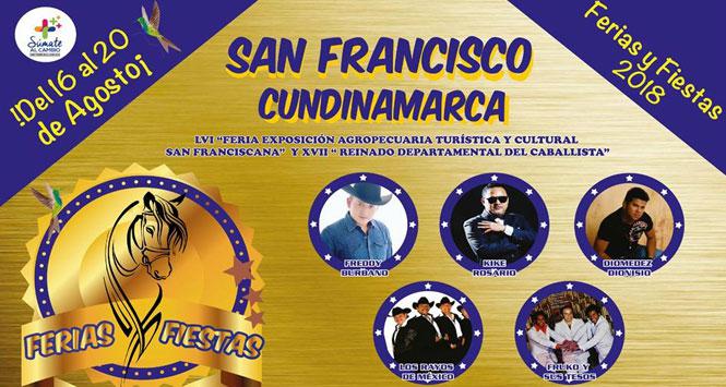 Ferias y Fiestas 2018 en San Francisco, Cundinamarca