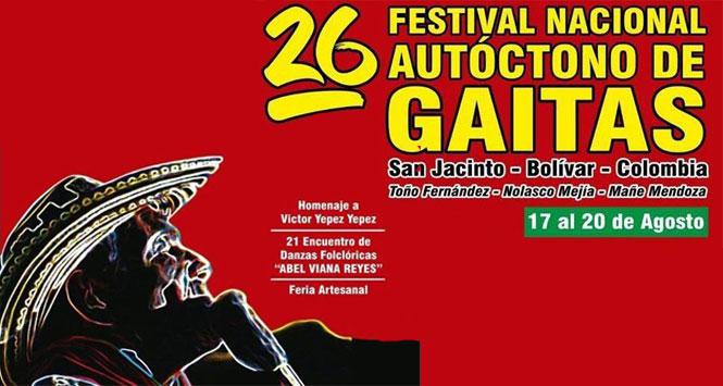 Festival Nacional Autóctono de Gaitas 2017 en San Jacinto, Bolívar