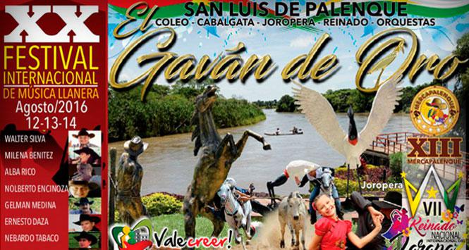 Festival Gaván de Oro 2016 en San Luis de Palenque, Casanare