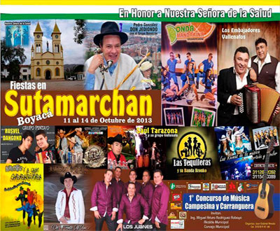 Ferias y Fiestas en Sutamarchán, Boyacá