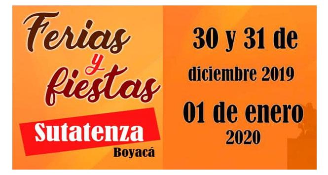Ferias y Fiestas 2019 en Sutatenza, Boyacá