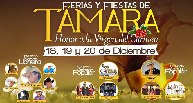 Ferias y Fiestas 2015 en Támara, Casanare