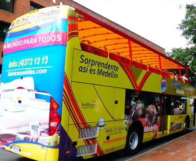 Medellín ahora con buses turísticos de dos pisos