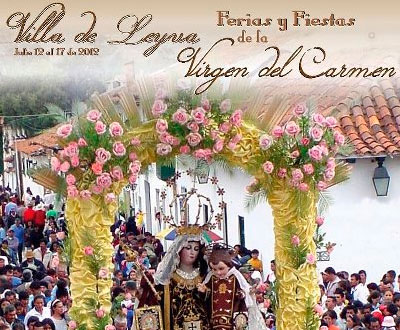 Ferias y fiestas de la Virgen del Carmen en Villa de Leyva