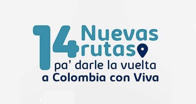 Viva anuncia 14 nuevas rutas para viajar por Colombia