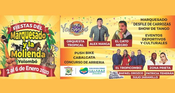 Fiestas del Marquesado y la Molienda 2020 en Yolombó, Antioquia