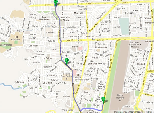 Ruta Caravana Coca Cola Medellin
