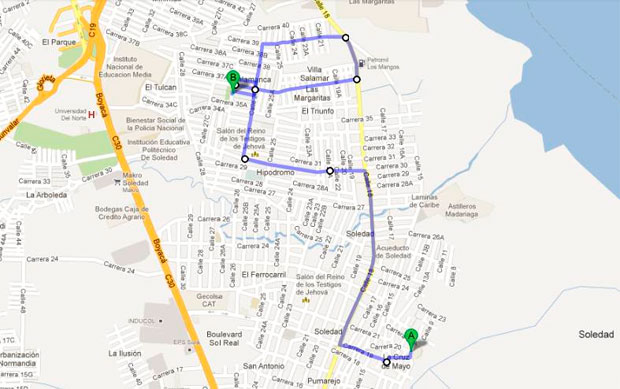 Ruta Caravana Coca Cola Soledad
